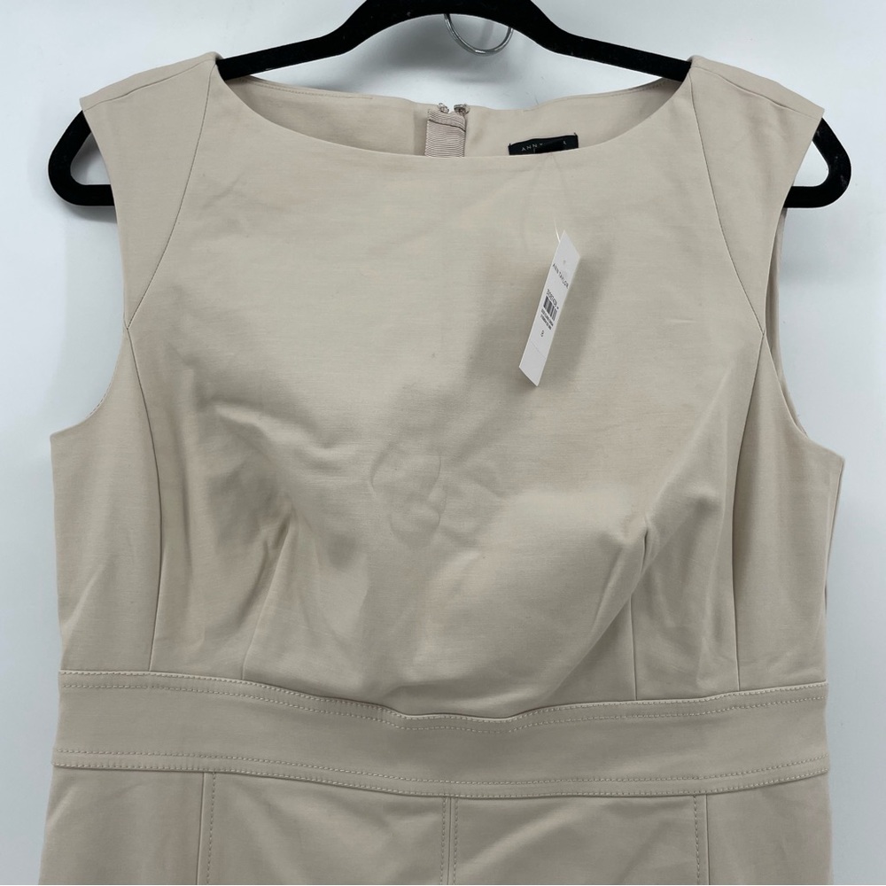 NEW Ann Taylor Shift Dress Beige 8 - Picture 2 of 7